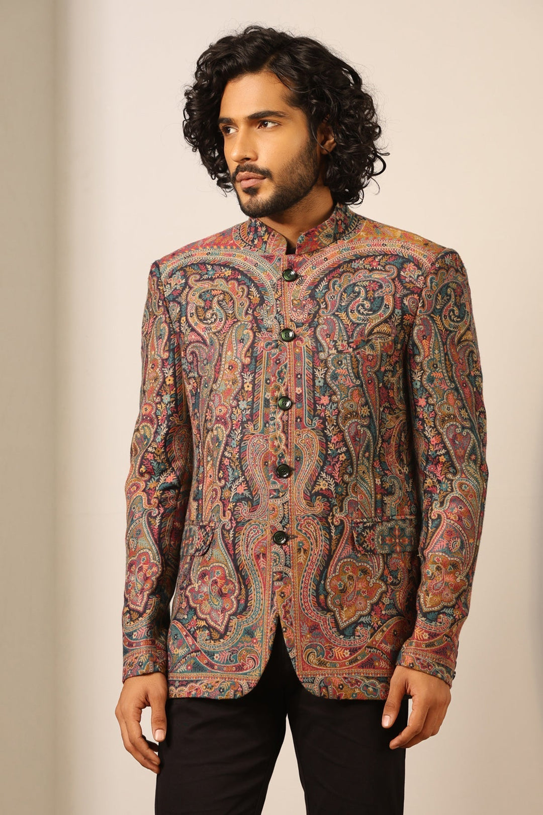 Rehan Fine Wool Silk Bandhgala | SHOBITAM