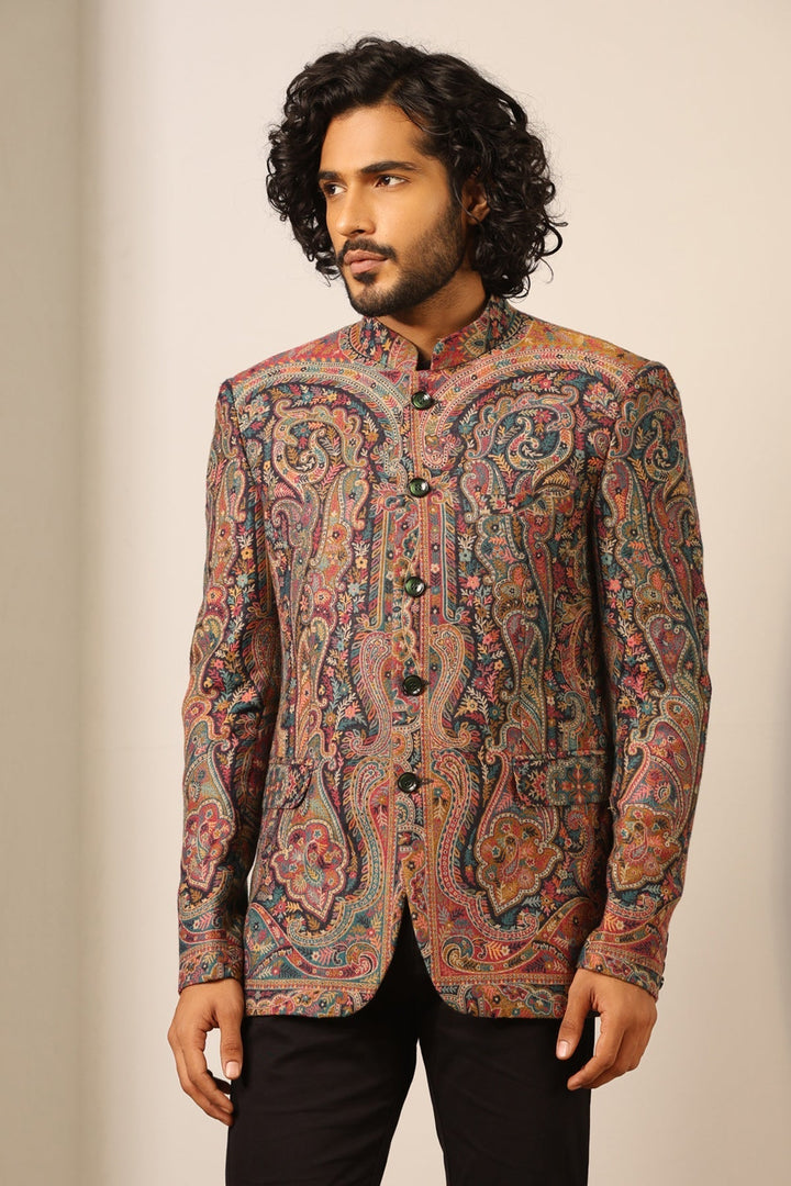 Rehan Fine Wool Silk Bandhgala | SHOBITAM