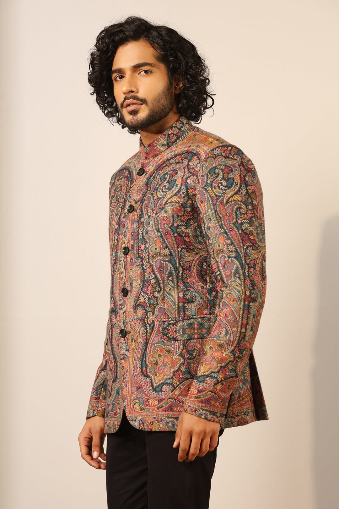 Rehan Fine Wool Silk Bandhgala | SHOBITAM