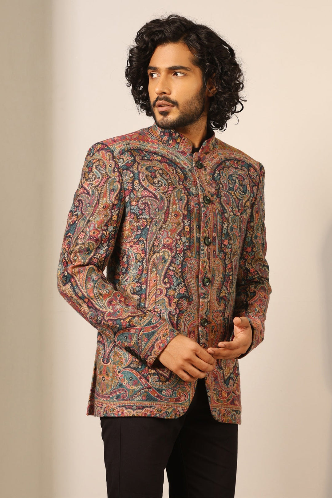 Rehan Fine Wool Silk Bandhgala | SHOBITAM