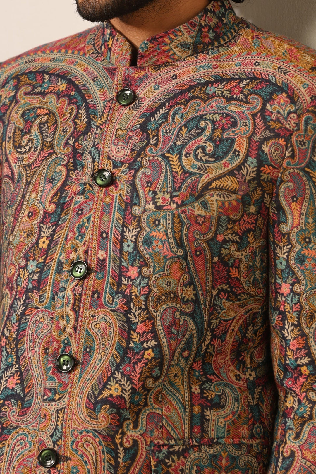 Rehan Fine Wool Silk Bandhgala | SHOBITAM
