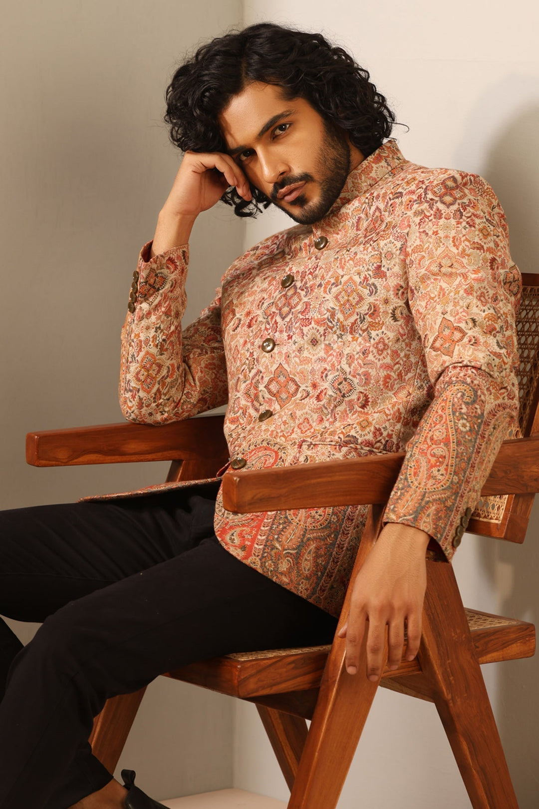 Advait Fine Wool Silk Bandhgala | SHOBITAM