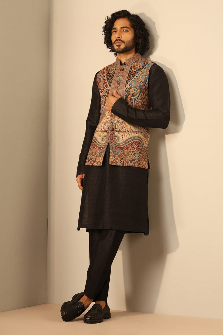 Kian Fine Wool Silk Mens' Waist Coat/Bandi | SHOBITAM