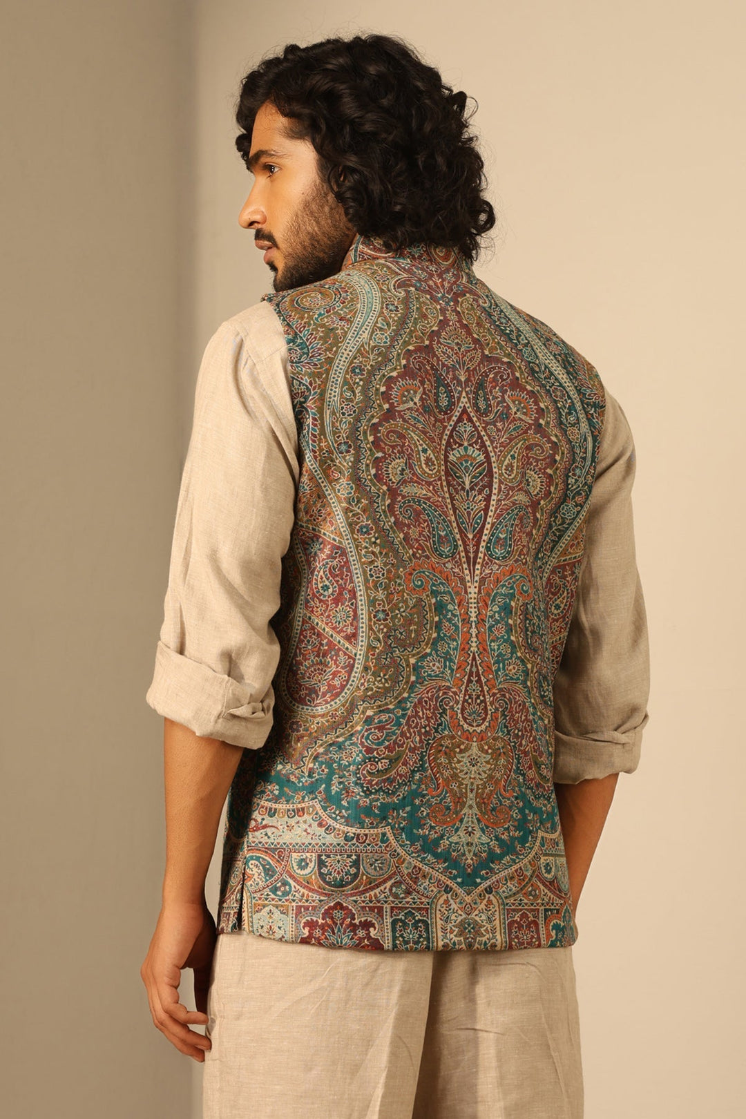 Shaan Fine Wool Silk Mens' Waist Coat/Bandi | SHOBITAM