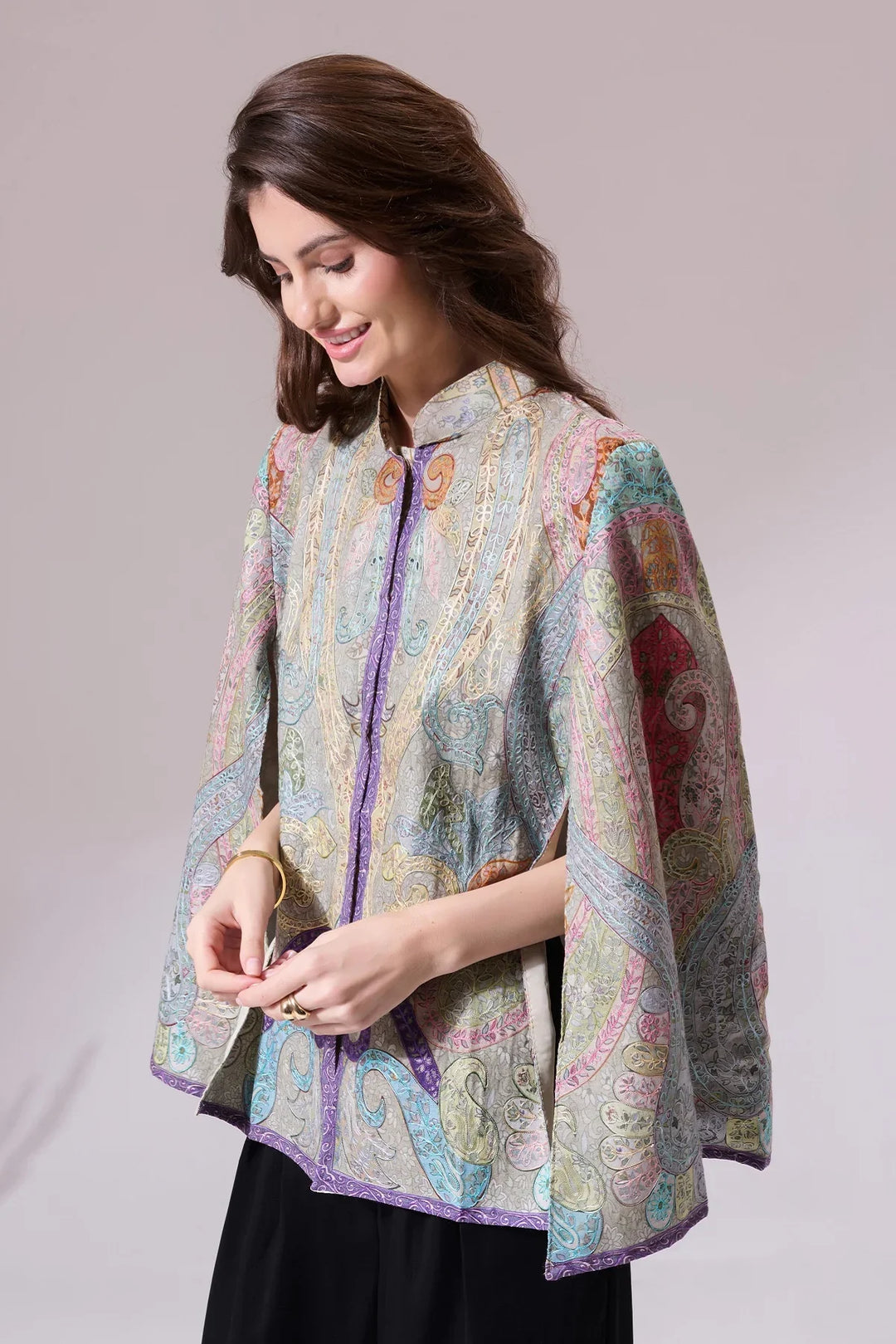 Tanishi Pashmina Blended Cape  | Made To Order