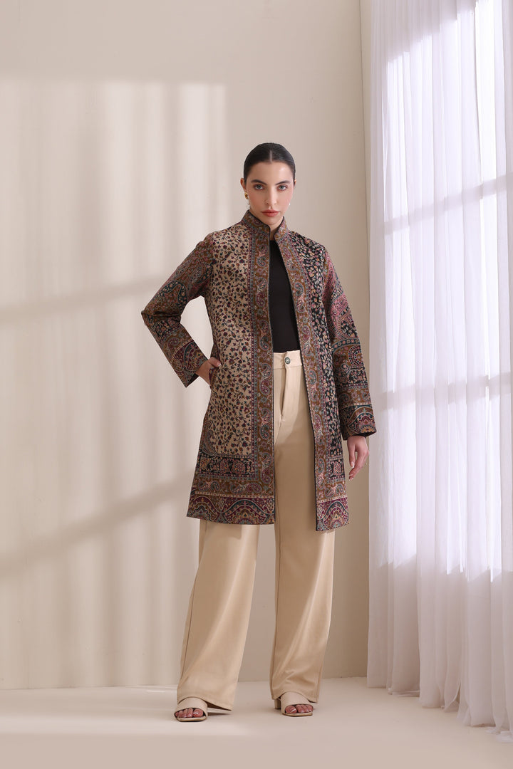 Anna kani jacket, Cashmere Fine Wool in Black | Made To Order