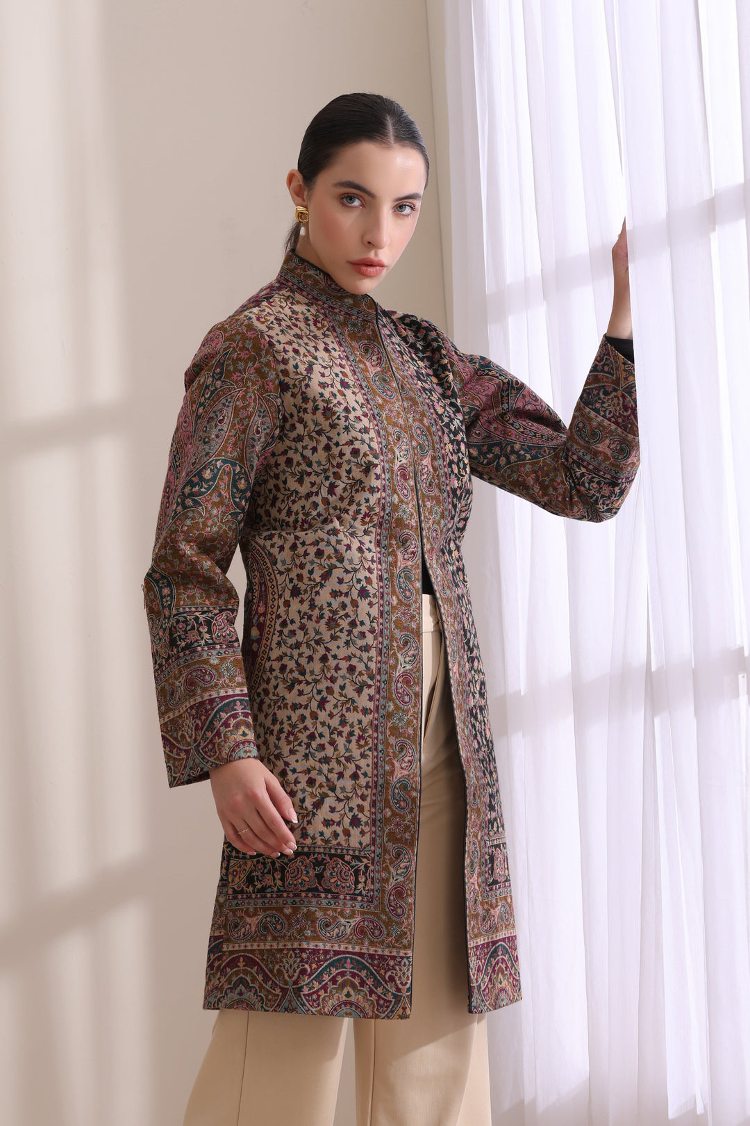 Anna kani jacket, Cashmere Fine Wool in Black | Made To Order