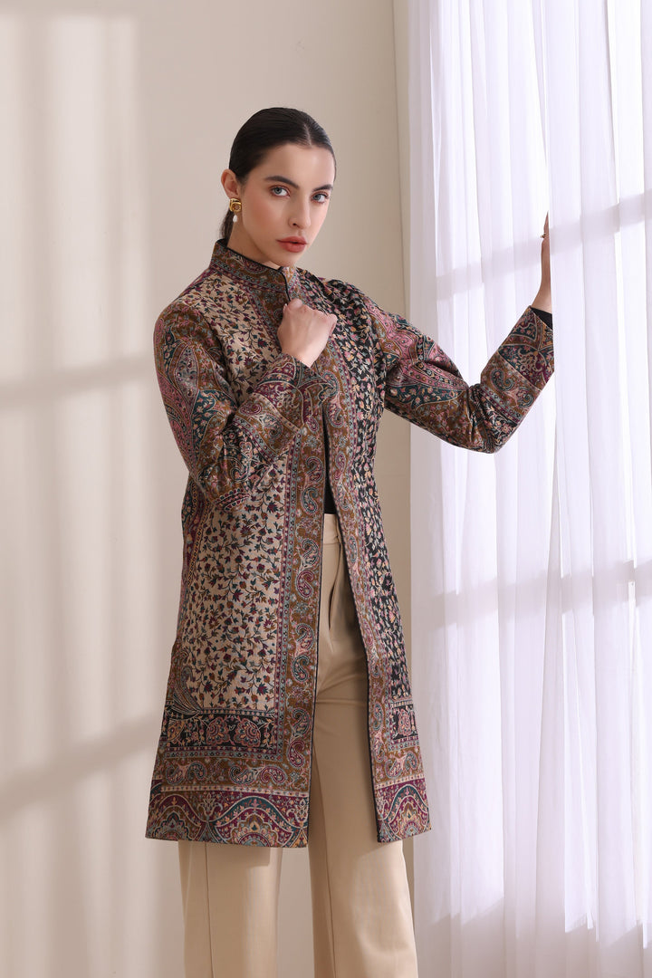 Anna kani jacket, Cashmere Fine Wool in Black | Made To Order