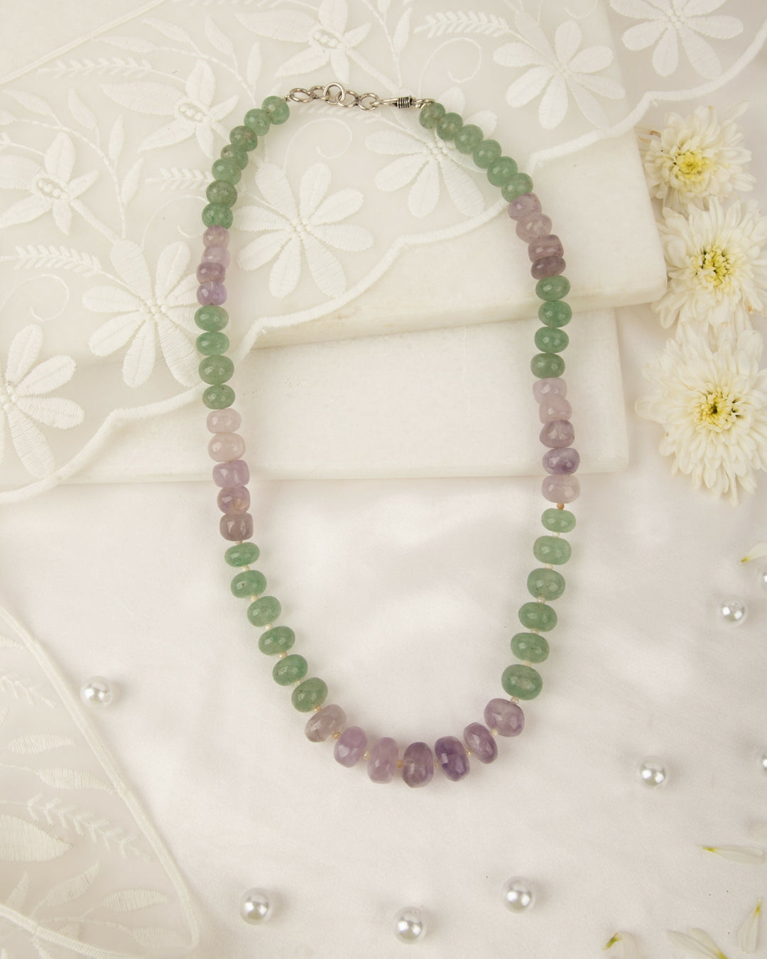 Vana Shree – Aventurine & Amethyst Necklace | SHOBITAM