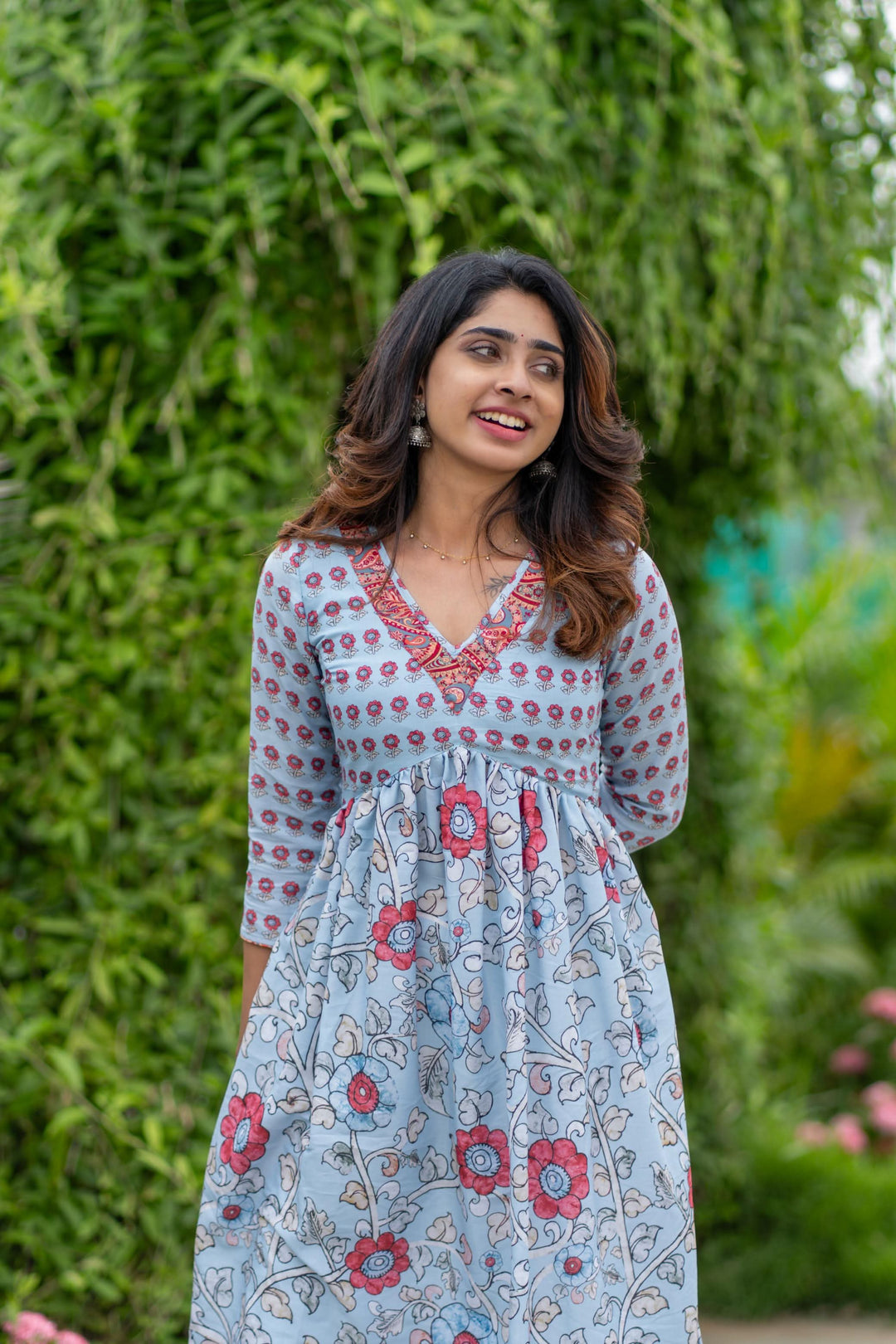 Senthamarai Powder Blue Kurti | Made To Order