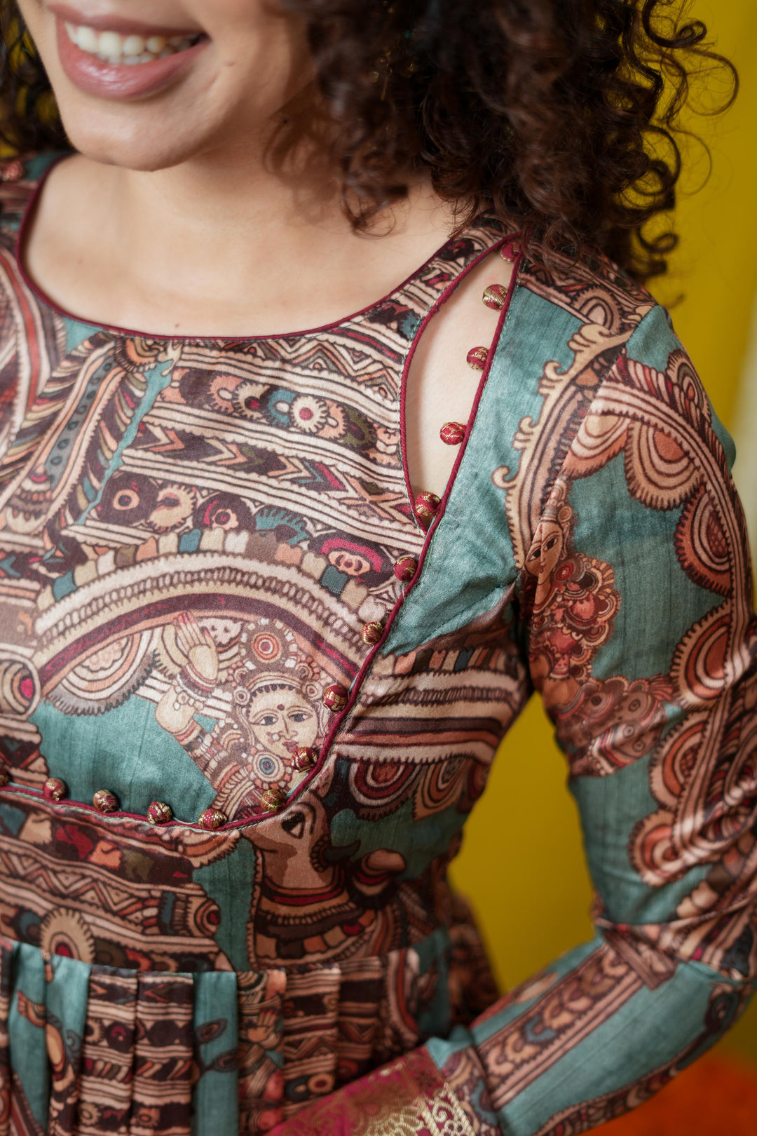 Anvi Teal Maxi Dress | Made To Order