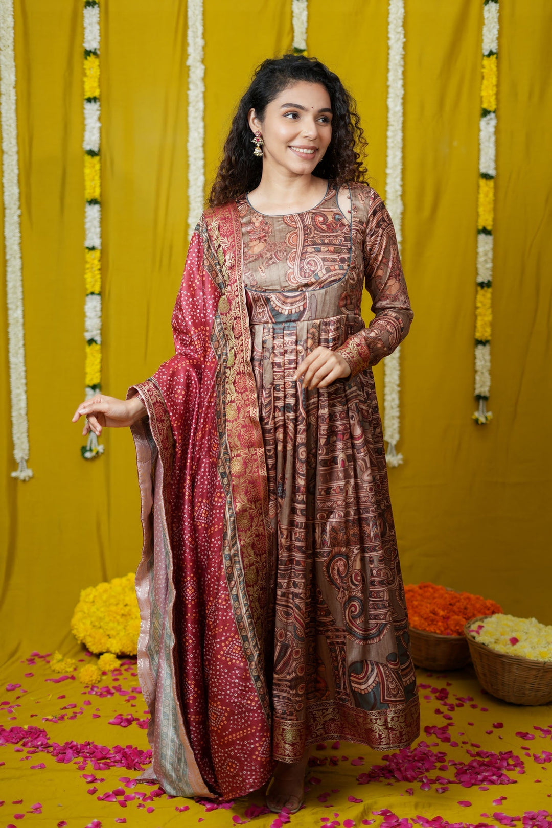 Anvi Grey Maxi Dress (Set of 2) | Made to Order | SHOBITAM