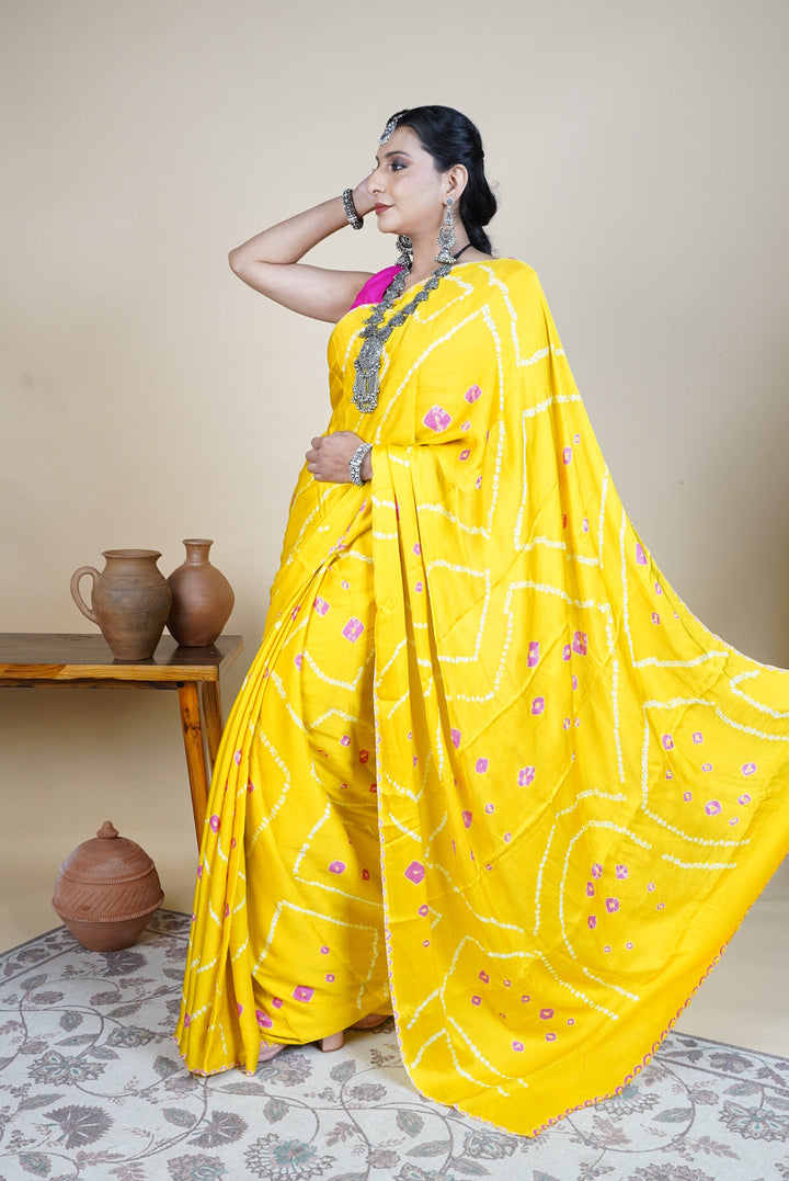 Pitaka Bandhani Saree | SHOBITAM