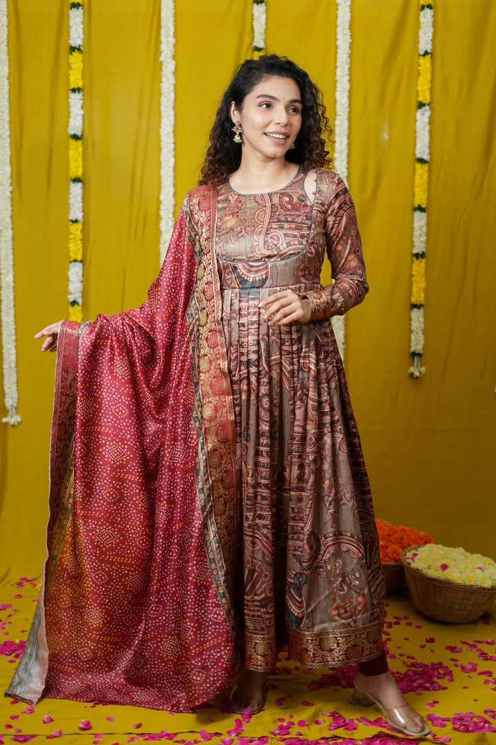 Anvi Grey Maxi Dress (Set of 2) | Made to Order | SHOBITAM