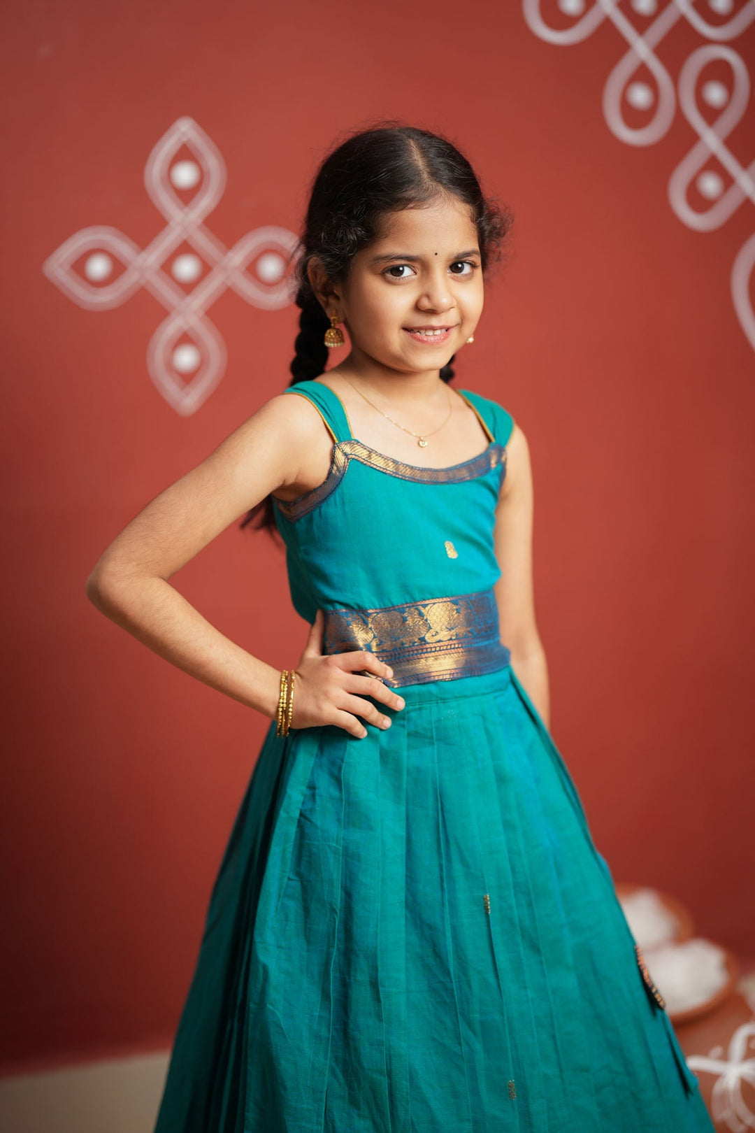 Madhuri Blue Lehenga Mini (Set of 2) | Made to Order | SHOBITAM
