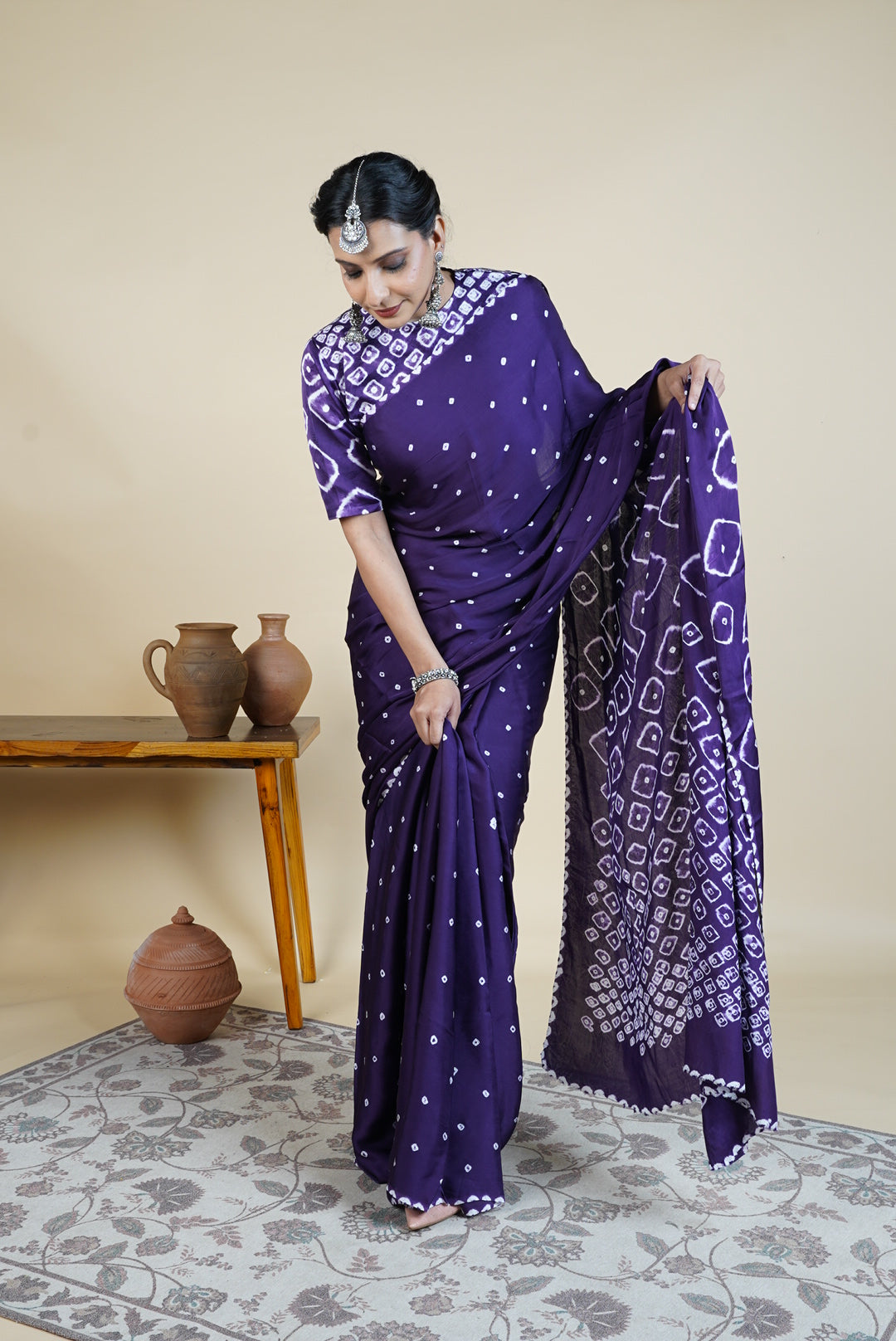 Rogan Bandhani Saree  | SHOBITAM