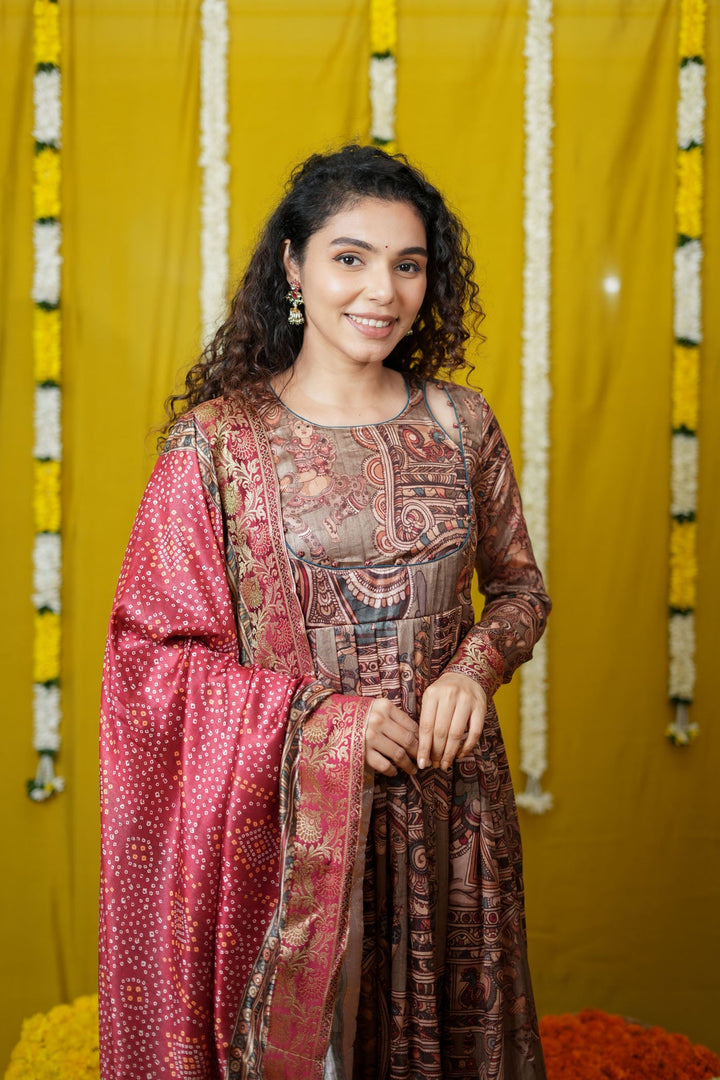 Anvi Grey Maxi Dress (Set of 2) | Made to Order | SHOBITAM