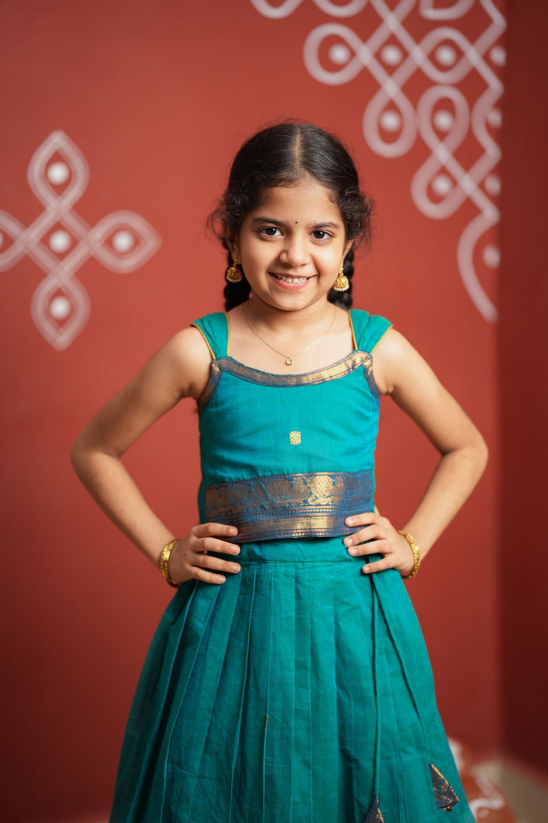 Madhuri Blue Lehenga Mini (Set of 2) | Made to Order | SHOBITAM