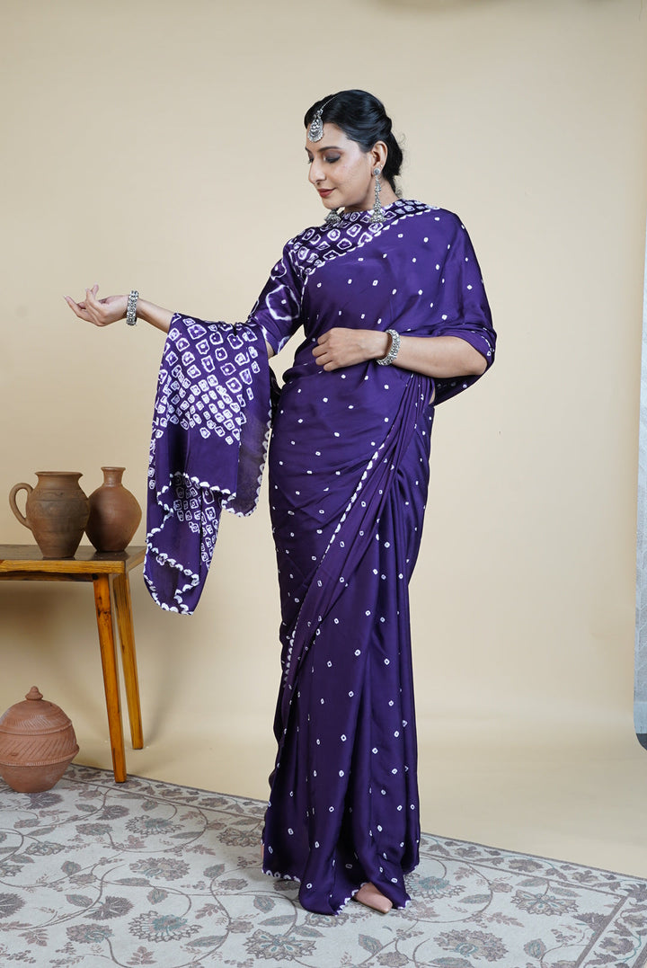 Rogan Bandhani Saree  | SHOBITAM