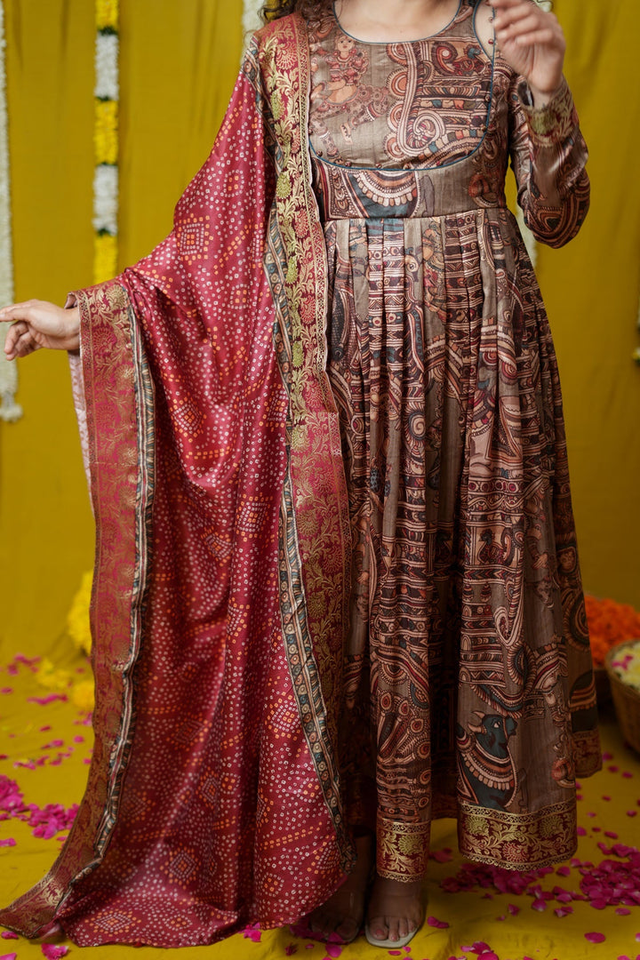 Anvi Grey Maxi Dress (Set of 2) | Made to Order | SHOBITAM