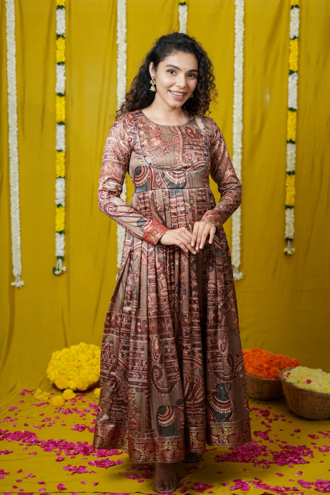 Anvi Grey Maxi Dress (Set of 2) | Made to Order | SHOBITAM