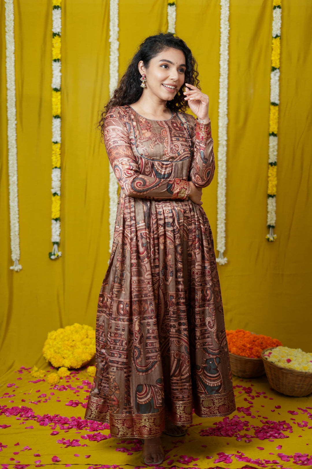 Anvi Grey Maxi Dress | Made To Order