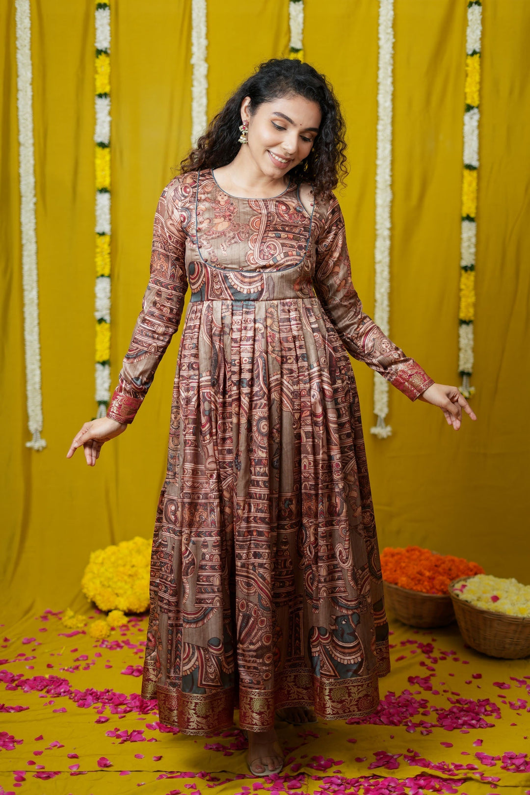 Anvi Grey Maxi Dress (Set of 2) | Made to Order | SHOBITAM