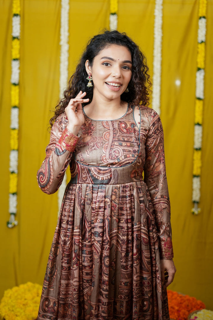 Anvi Grey Maxi Dress (Set of 2) | Made to Order | SHOBITAM