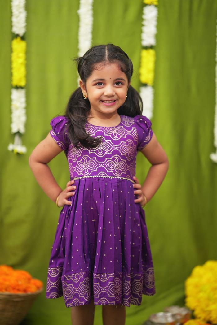 Pravya Violet Frock mini | Made To Order