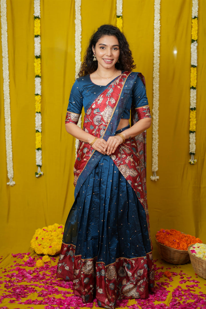 Manaswini Teal Lehenga Set | Made To Order