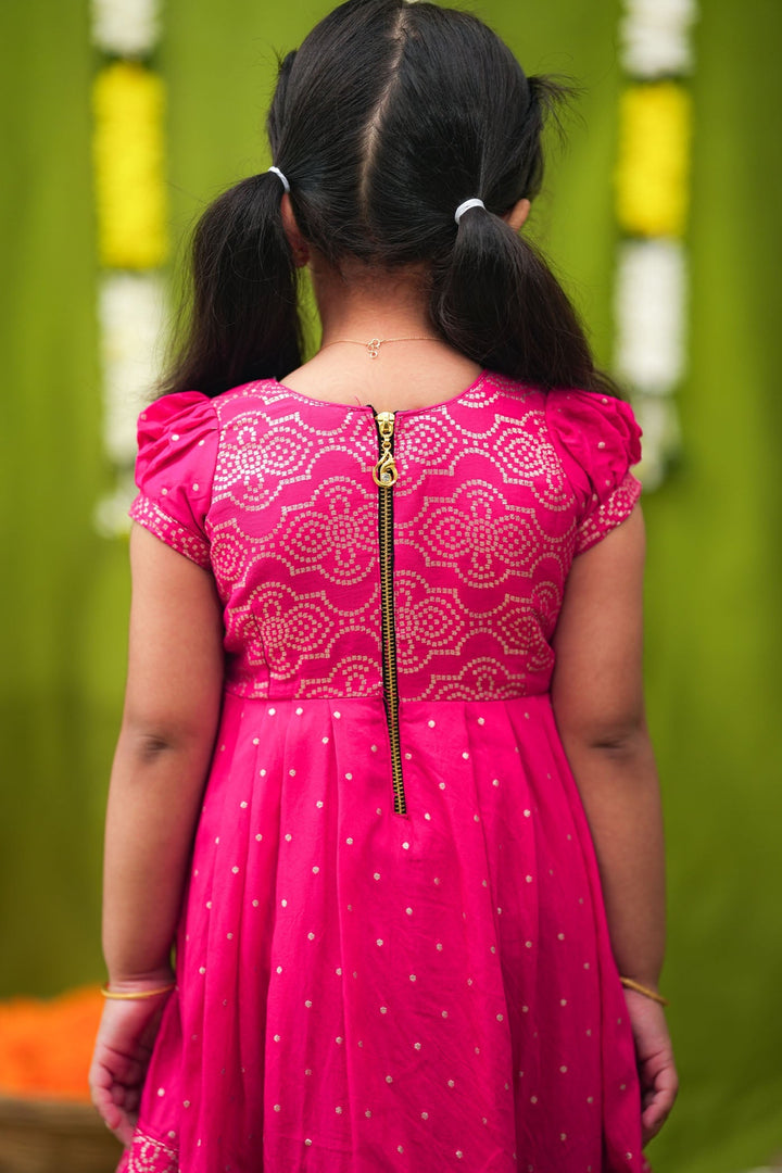 Pravya pink Frock mini | Made to Order | SHOBITAM