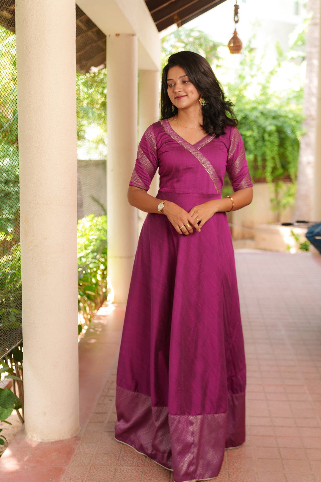Anjana Magenta Dress | Made To Order