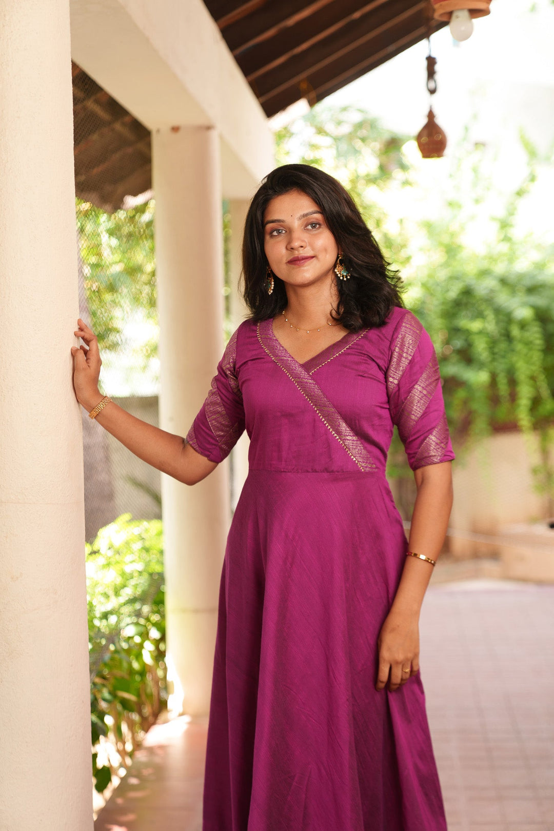Anjana Magenta Dress | Made To Order