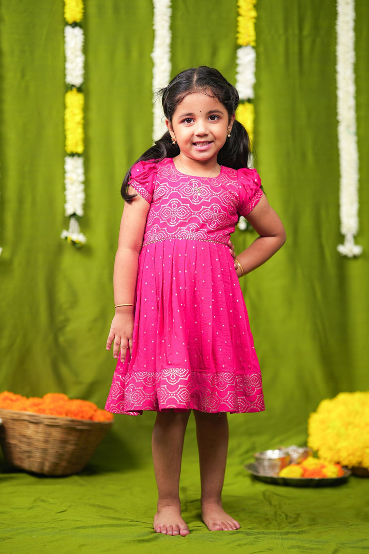 Pravya pink Frock mini | Made to Order | SHOBITAM