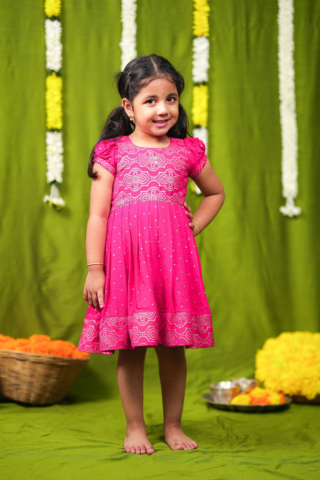 Pravya pink Frock mini | Made to Order | SHOBITAM