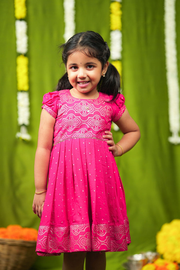 Pravya pink Frock mini | Made to Order | SHOBITAM