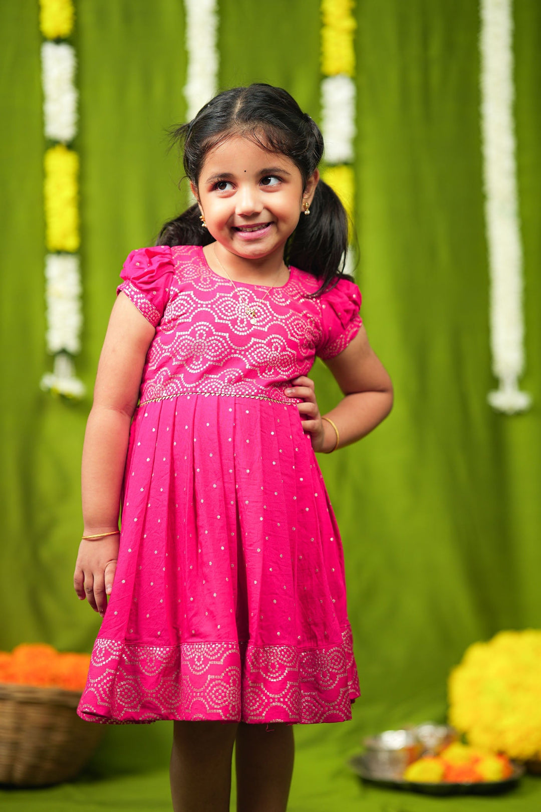 Pravya pink Frock mini | Made to Order | SHOBITAM