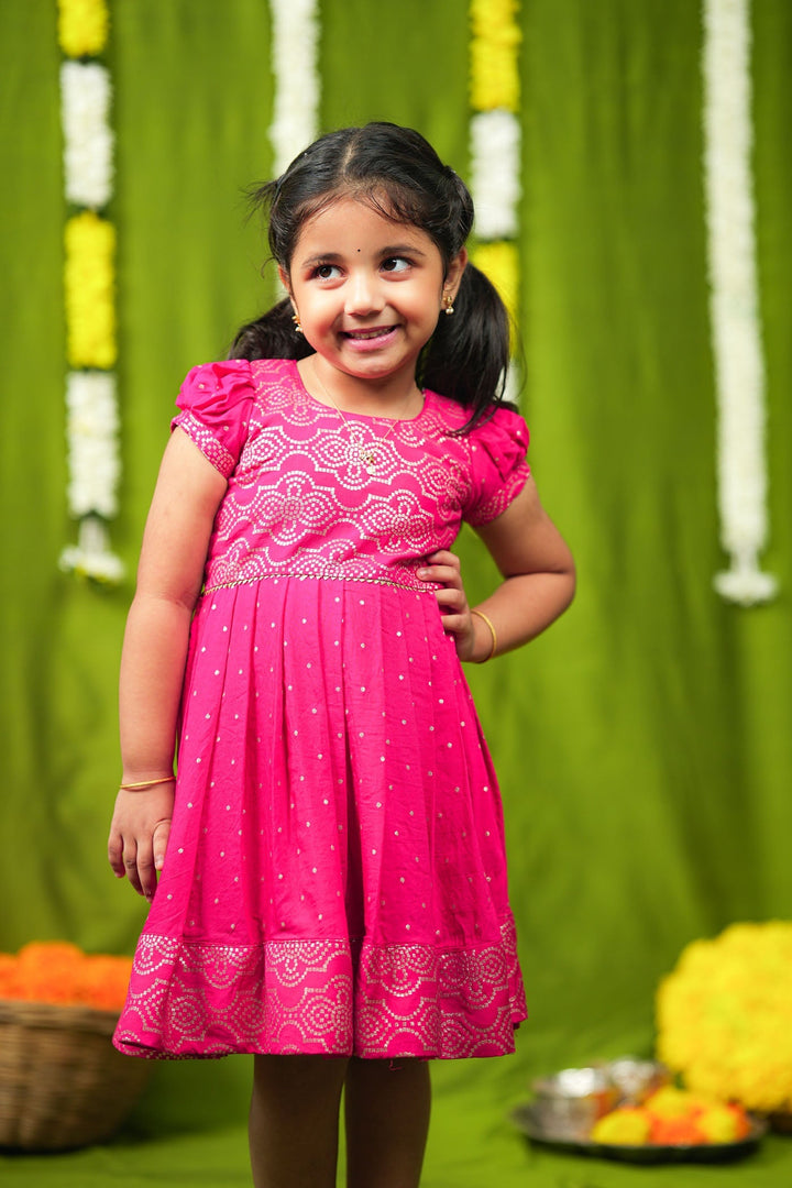 Pravya pink Frock mini | Made to Order | SHOBITAM