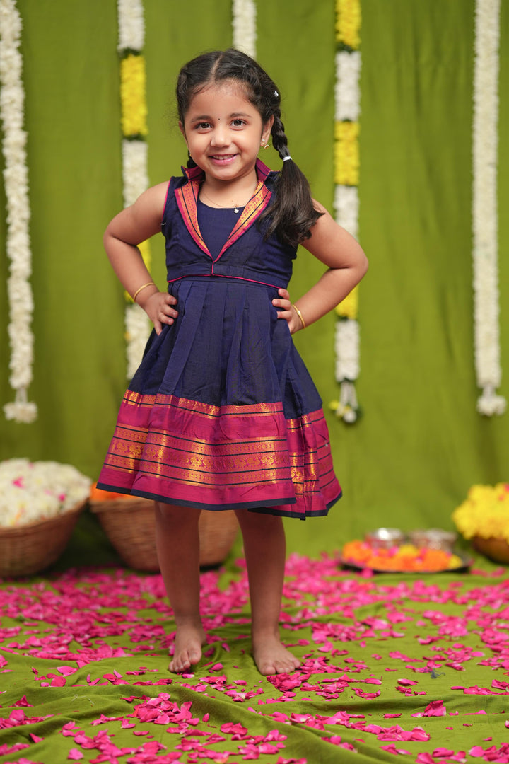 Jayanti Blue Frock Mini | Made To Order