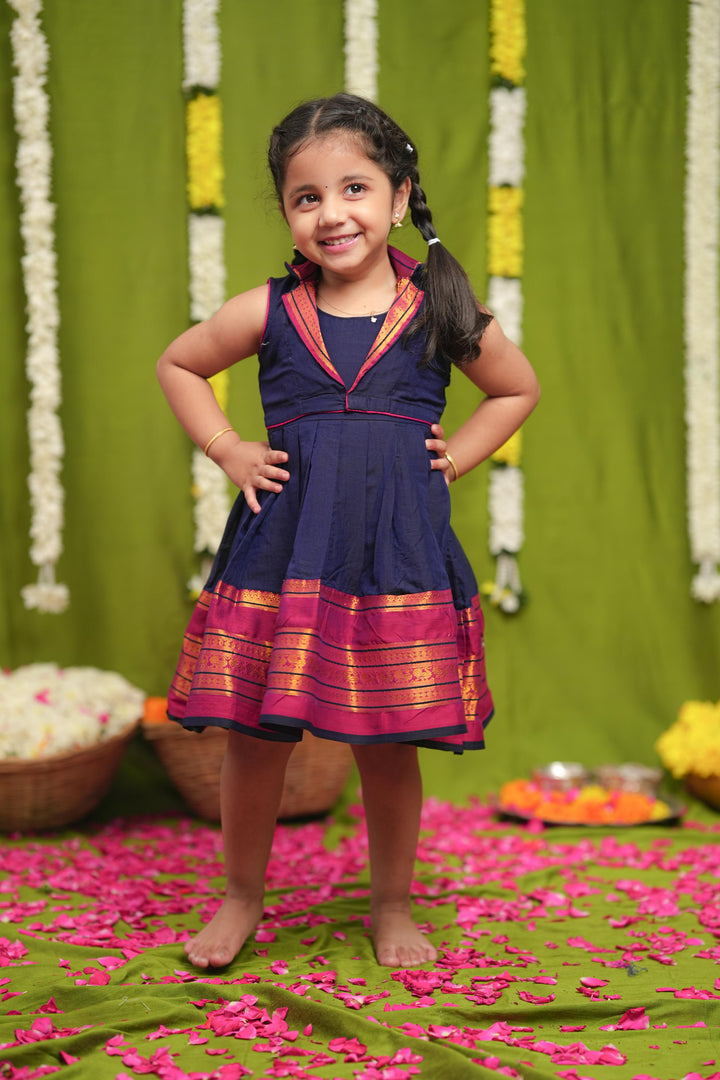 Jayanti Blue Frock Mini | Made To Order
