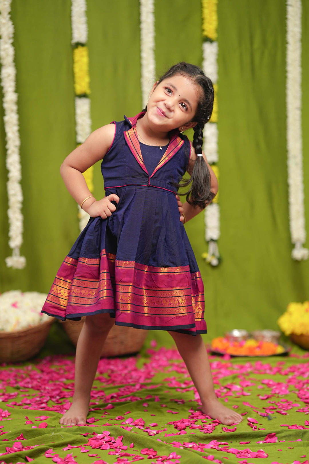 Jayanti Blue Frock Mini | Made To Order