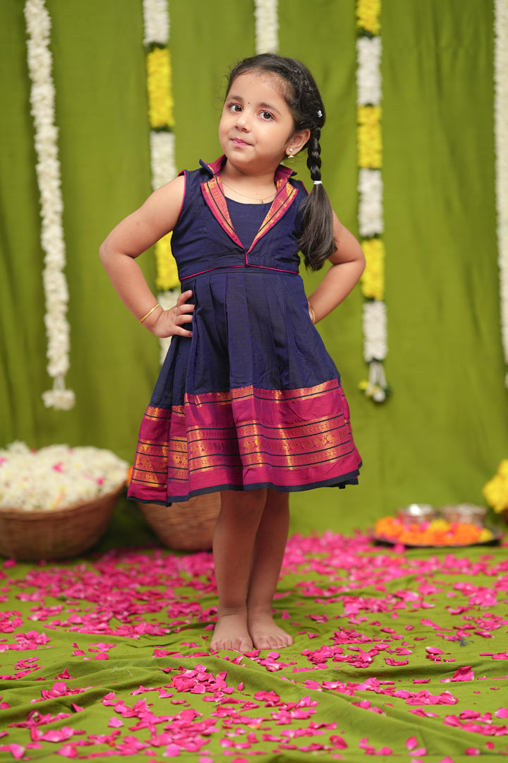 Jayanti Blue Frock Mini | Made To Order