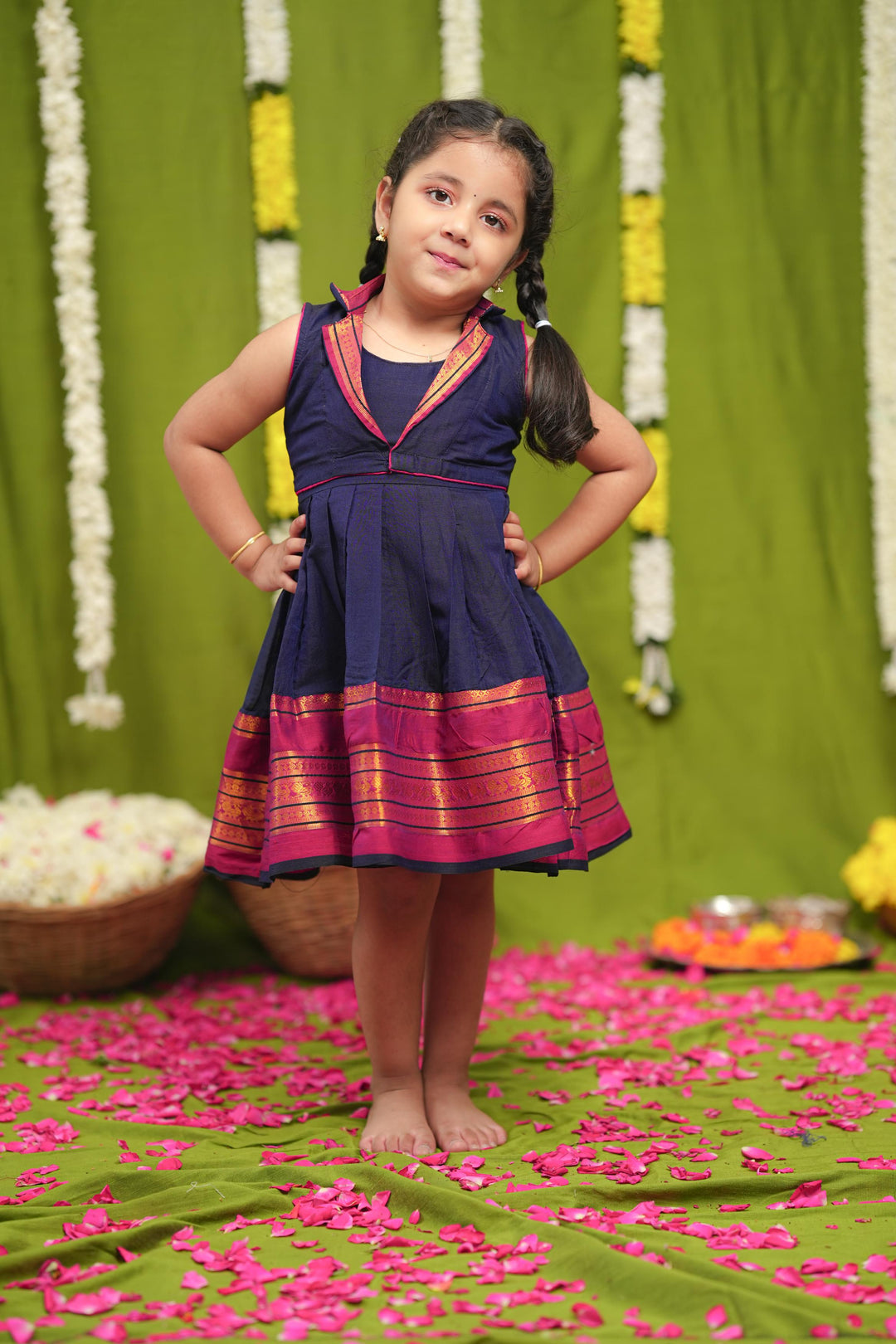 Jayanti Blue Frock Mini | Made To Order
