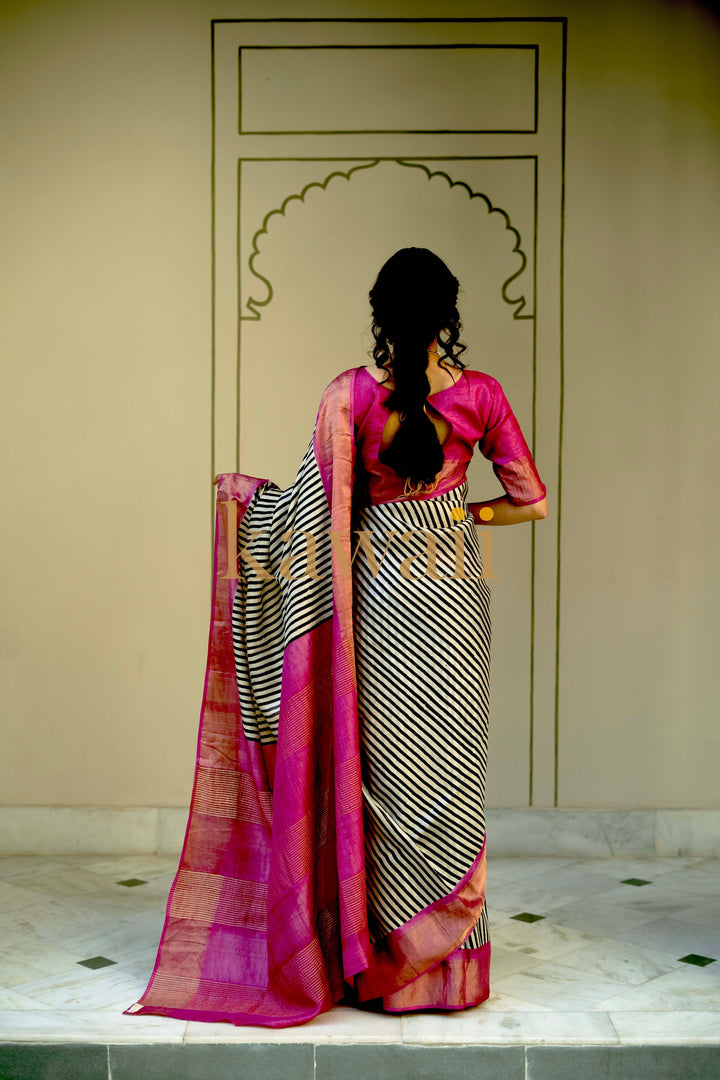 Asvina Tussar Silk Saree | SILK MARK CERTIFIED | SHOBITAM