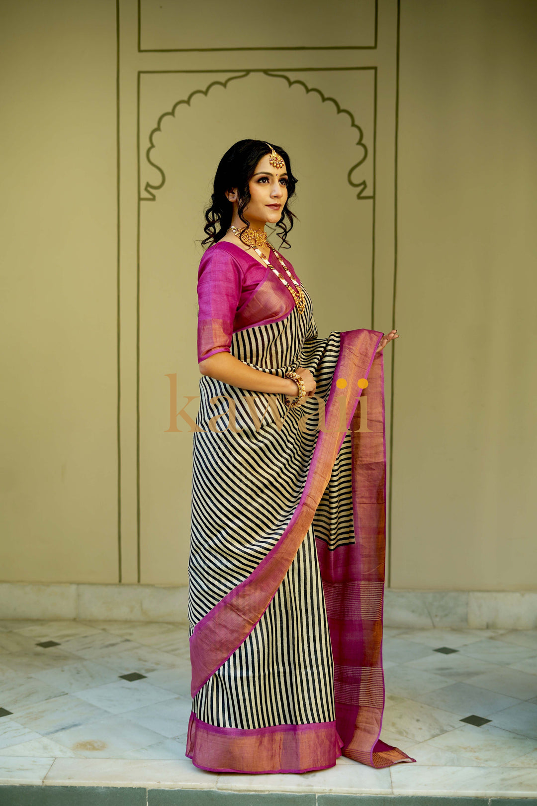 Asvina Tussar Silk Saree | SILK MARK CERTIFIED | SHOBITAM