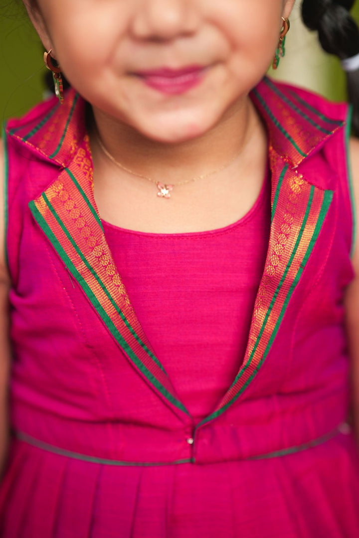 Jayanti Pink Frock Mini (Set of 2) | Made to Order | SHOBITAM