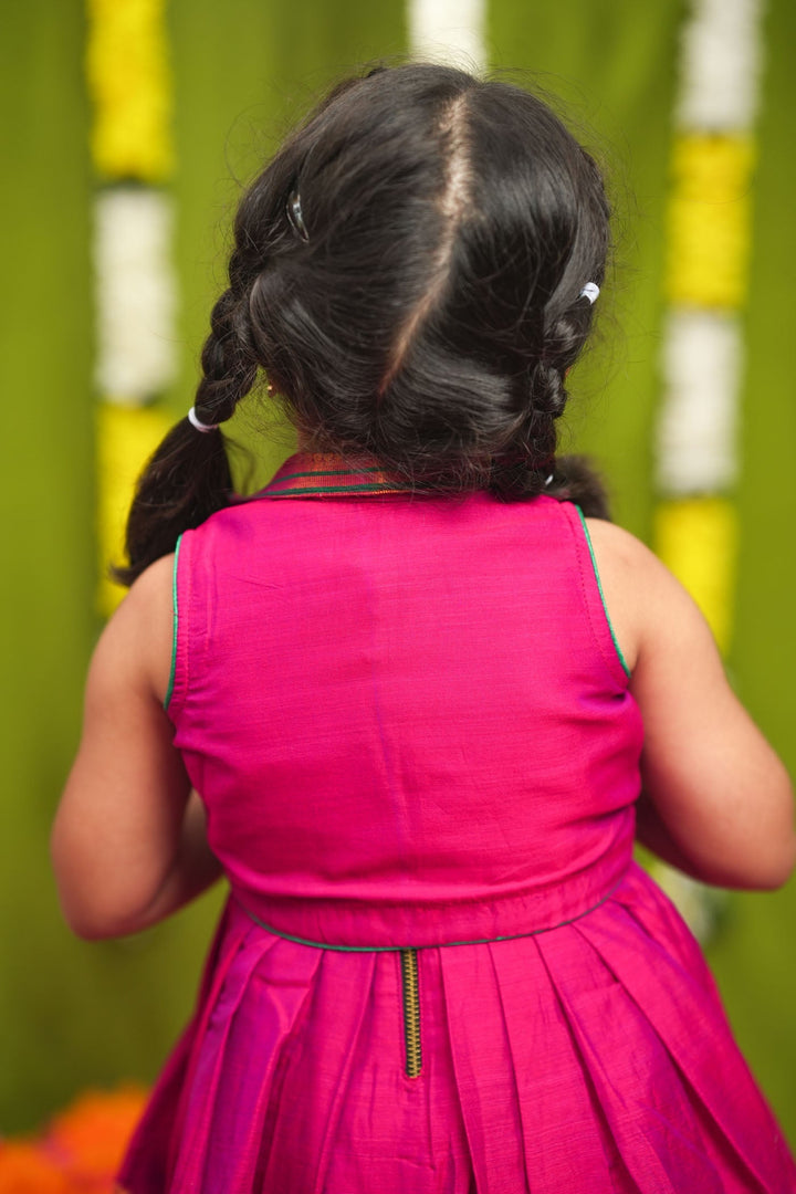 Jayanti Pink Frock Mini (Set of 2) | Made to Order | SHOBITAM