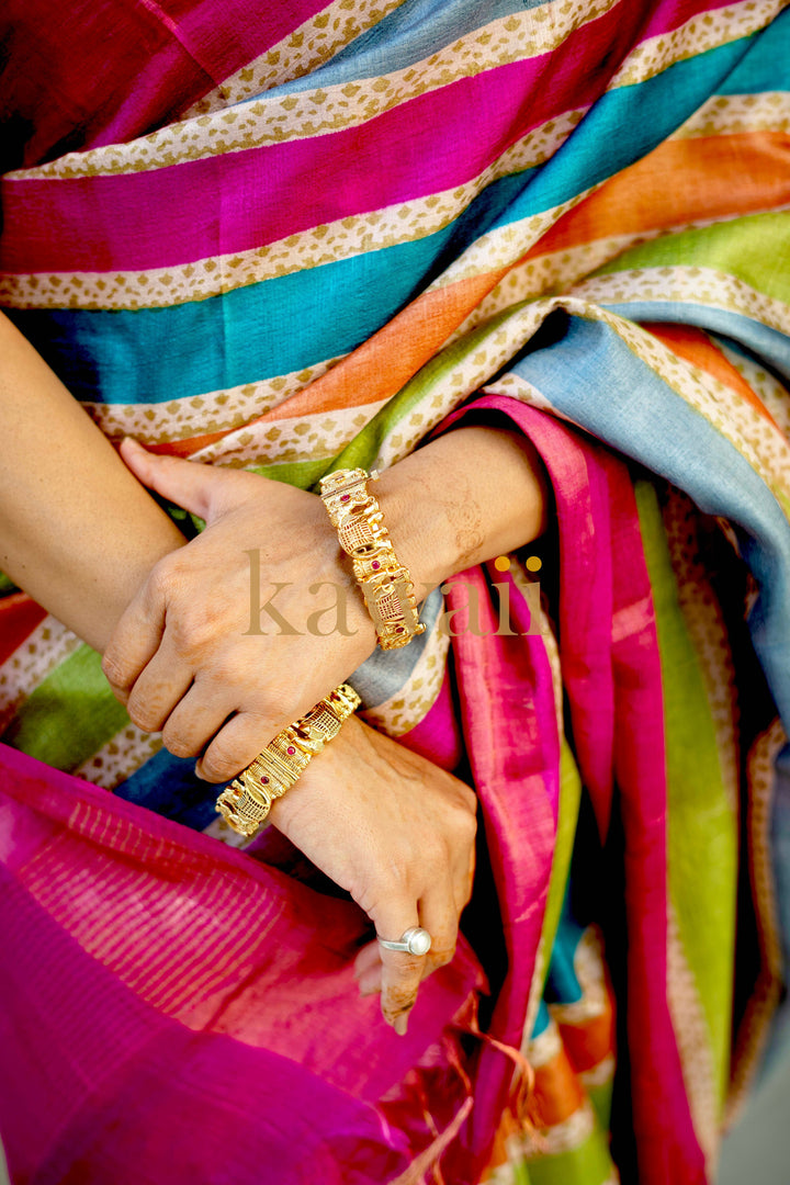Vaisakha Tussar Silk Saree | SILK MARK CERTIFIED | SHOBITAM