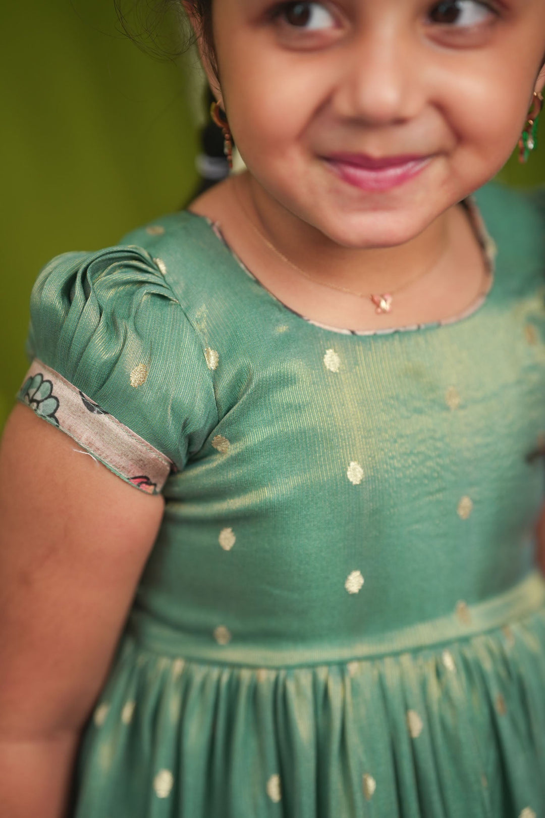 Charita Pastel green Frock Mini | Made to Order | SHOBITAM