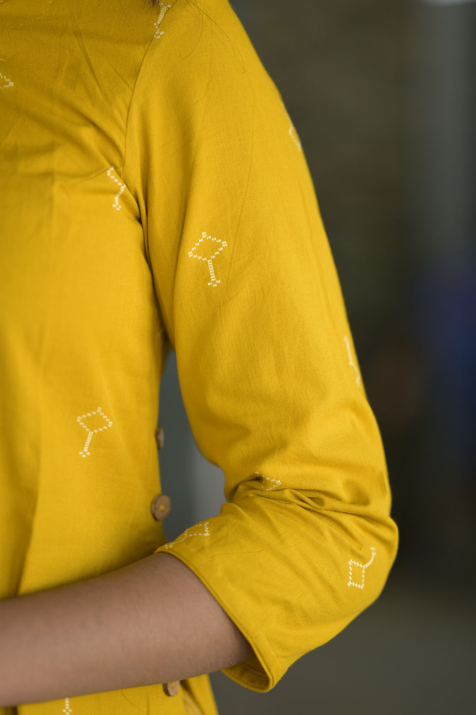 Dandelion Yellow 2 Piece Cotton  Kurti Set | Made To Order